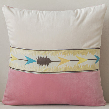 Solid Color Patchwork With Thickened Fabric Pillowcase Cover