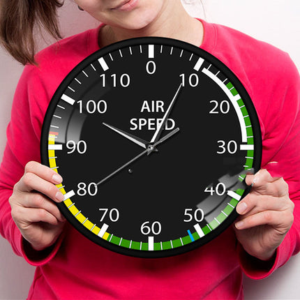Metal Case Wall Clock Flight Speed Dial Shape Table Wall Clock Home Clock
