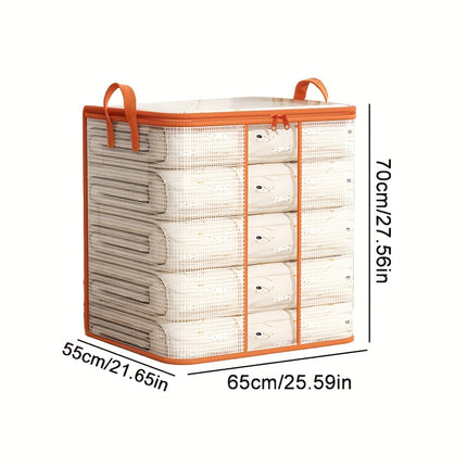 1pc Large Capacity Foldable Clothes & Quilt Storage Organizer,