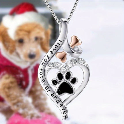 Dog's Paw Geometric Pendant Dog Footprints Necklace Animal Necklace Wholesale
