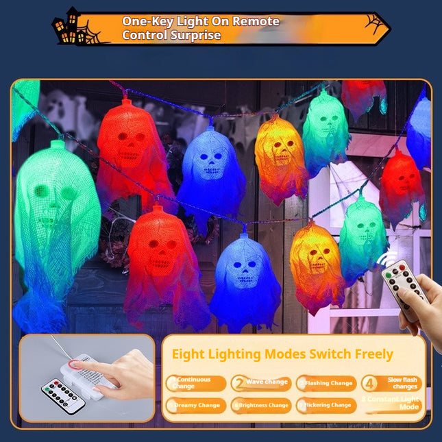 Halloween Horror Atmosphere Decoration Indoor Wall Layout Colored Lights