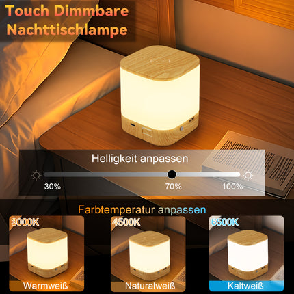 Wood Grain/White 1800/3600mAH LED Desk Lamp Office Lamp Touch Dimmable