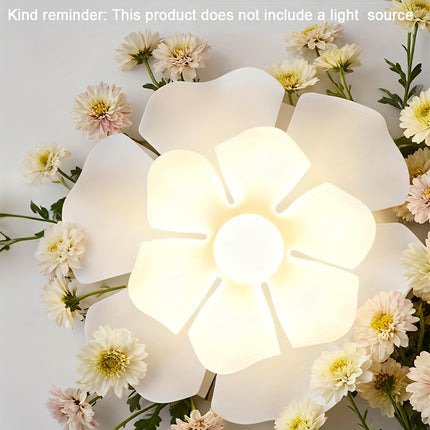 A minimalist ceiling light with rose petal design, classic and creative, made of PVC material, easy to install