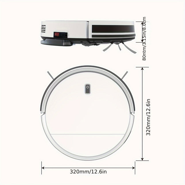 Vacuum/Mop/Sweep Robot Vacuum Cleaner Remote/App/Button Control, 2500pa Suction Power