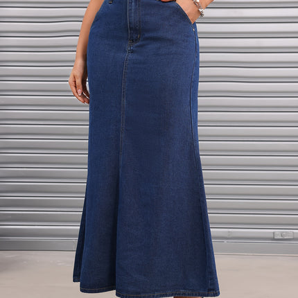 Women'S Denim Fashion Casual Bodycon Long Skirt
