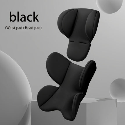 2 P Child Safety Seat Waist Cushion + Headrest Pad, Washable Cover for Stroller