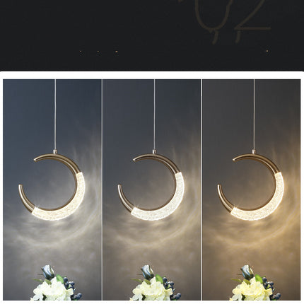 Modern Minimalist Light Luxury Bedroom Bedside Long Line Small Chandelier