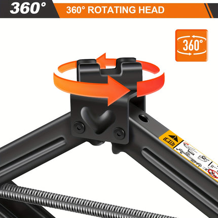 Scissor Jack for Car, 2Ton Car Lifting Scissor Jack with Ratchet, Heavy Duty Steel Scissor Jack