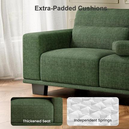 Sofa Couch For Living Room, Modern Couch With Deep Seats Wide Armrests, Comfy Sofa