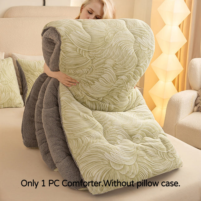 Winter Double-Sided Thick Quilt, Locks In Warmth, And Works As A Soft, Comfortable Blanket