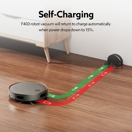 Self-Charging Robotic Vacuum Cleaner, 3in 1 Ultra-Slim Robotic Vacuum Cleaners for Hard Floors
