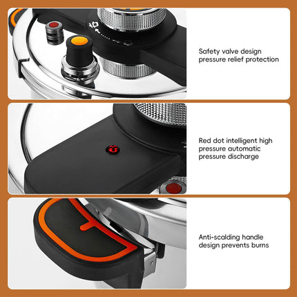 8L stainless steel pressure cooker, explosion-proof pressure cooker for home use