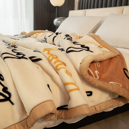 Extra Large Thickened Raschel Blanket | Double Layer Four Season Soft Throw Blanket, Machine Washable