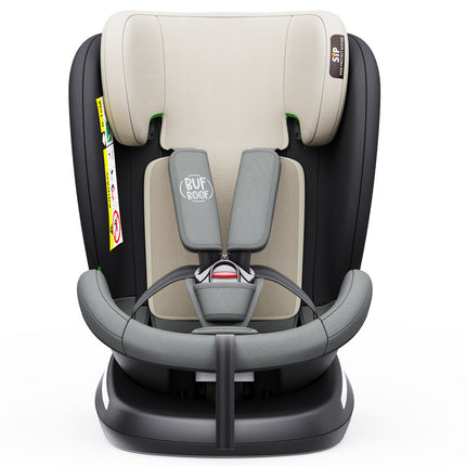 Boof MandaraGrey Car Seat with ISOFIX, 360° Rotatable, Top Tether Position, 0-36 kg, 40-150 cm