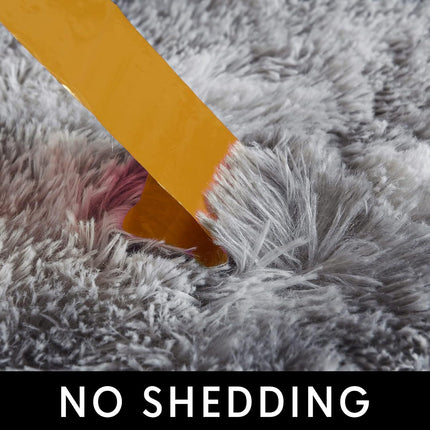 1pc soft plush area Mat, non-slip plush Mat, soft plush bedside Mat, tie dye living room Mat,