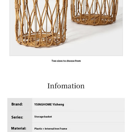 Rattan Storage Basket Woven Dirty Laundry