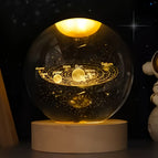 Solar System 6cm Ball + 6cm Round Wooden Base Natural Light