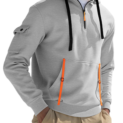 Men's Fleece-lined Casual Sweatshirt Fashion Hoodie