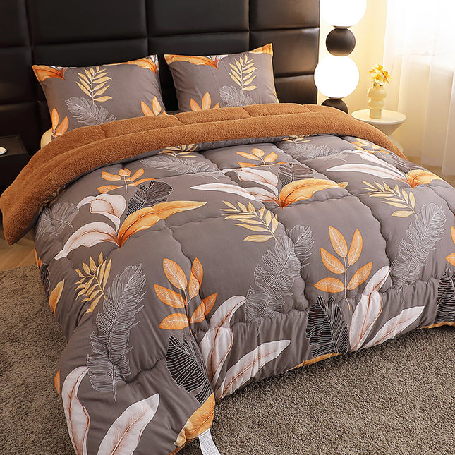 1pc Heavyweight Plush Comforter All-Season Luxury Bedspread/duvet, Machine Washable Polyester Fill