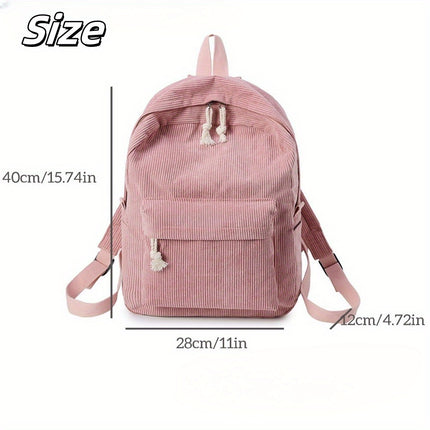 Corduroy Large Capacity Backpack, June 1st Gift, Custom Surprise Gift for Him,