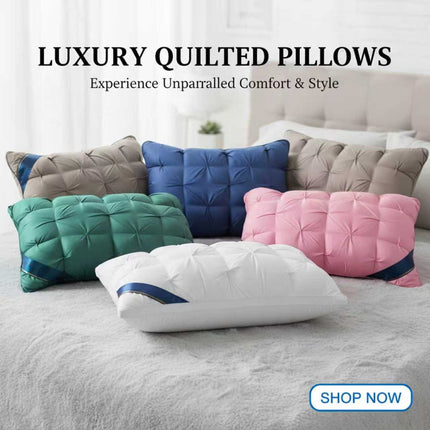 2pcs Fluffy Sleep Pillows | Adult Family Hotel Gift, 100% Polyester Fiber, Moderate Support,