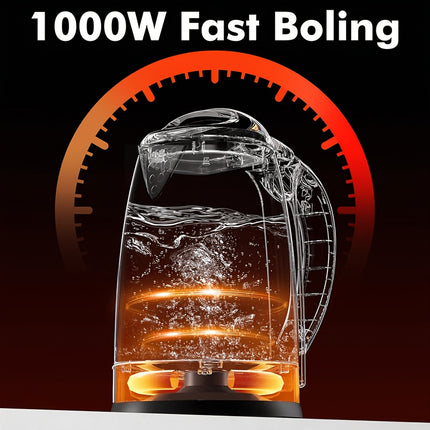 Kettle 1000W, Stainless Steel, Auto Shut-Off, Dry-Boil Protection, Odor-Free, US Plug (110V) - Suitable for Coffee,