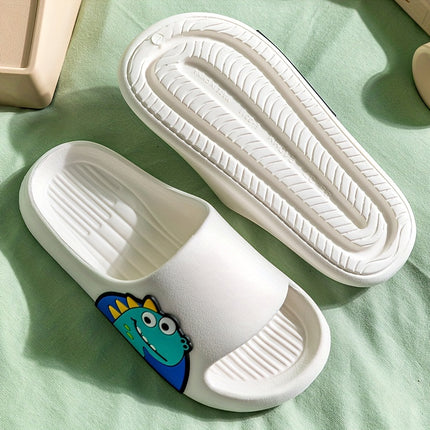 4 pcs Soft And Comfortable Cartoon Character Slippers for Kids Thick-Soled Casual Skate Shoes,