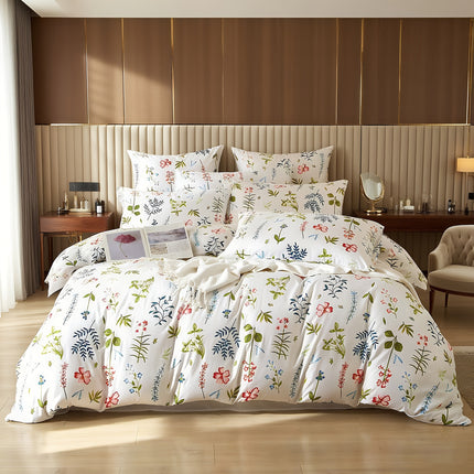New Stylish Floral Bedding Set 135X200 Comfortable Duvet Cover Set by Luofanfei