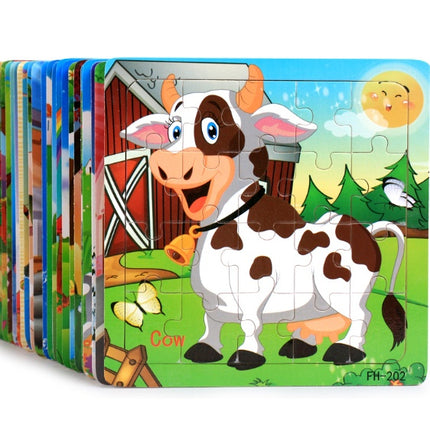 Wooden jigsaw puzzle toy