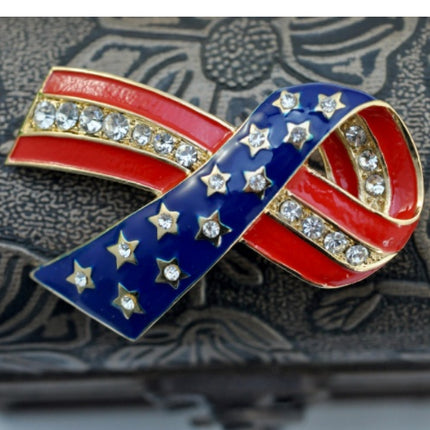 National flag dripping brooch