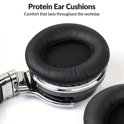 Active Noise Cancelling Wireless Headphones, 30H Playtime, with Microphone,