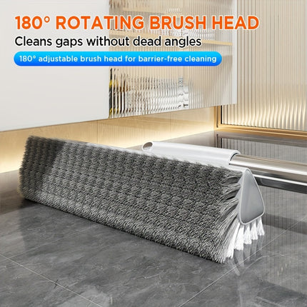 Heavy-Duty Double-Sided Floor Scrub Brush with V-Shaped Triangle Head - Stiff Bristles for Deep Cleaning Corners,