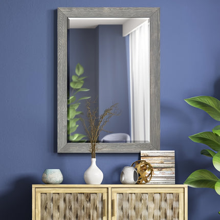 1pc Large Bohemian Full-Length Mirror with Gray Wood Frame41"L x 29"W or 61"L x 25"W,