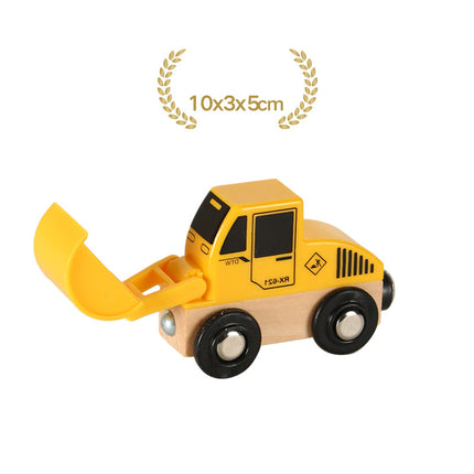 Wooden fire truck ambulance crane
