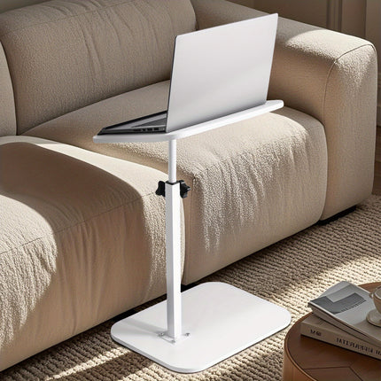 360° Rotating C-Shaped Adjustable Height Laptop Table with Built-In Storage