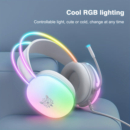 X25 RGB Gaming Headset with Cancelling Mic, Compatible for PC/Laptop & Smart Phone