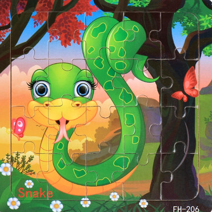 Wooden jigsaw puzzle toy