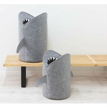 Cute Shark Shaped Kids Toy Storage Basket Multi-Functional