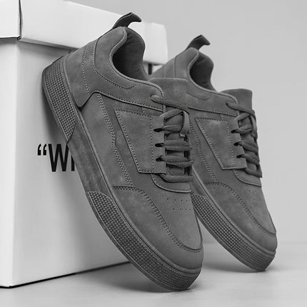 1pair Vintage Style Unisex Skateboard Sneakers - Casual Sports Low-Top Lace-Up Shoes with Faux Upper
