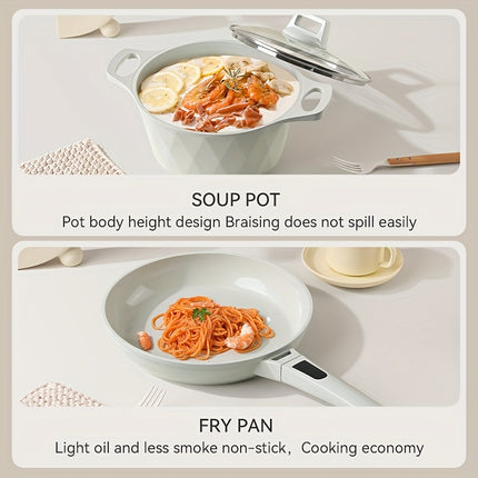 12-Piece Hoarbar Premium Cookware Set  Non-Stick Pots and Pans for Easy Cooking and Cleaning