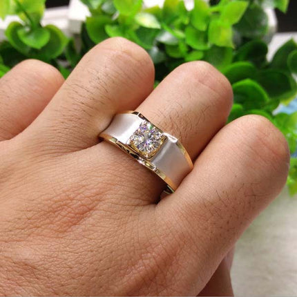 Gold-Plated Minimalist Ring In European And American Style
