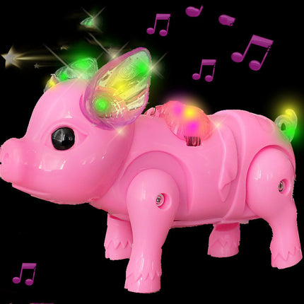 Musical luminous leash electric pig