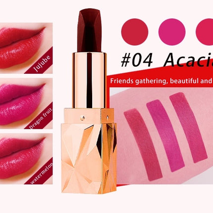 Three-sided discoloration black lipstick