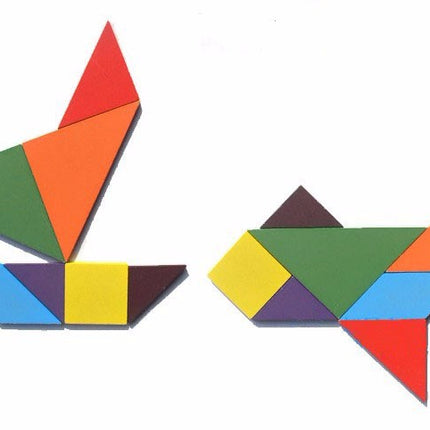 Colorful Wooden Seven-piece Puzzle Tangram