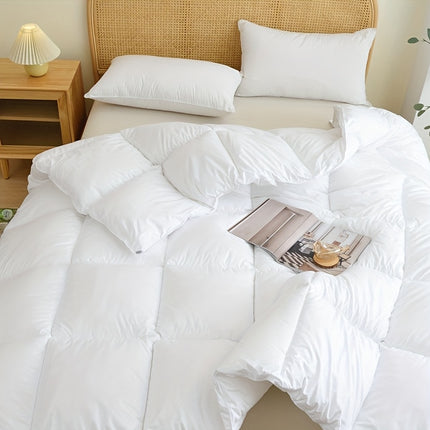 1pc All-Season Comfort Quilted Duvet, 100% Polyester Fiber, Soft Breathable Lightweight