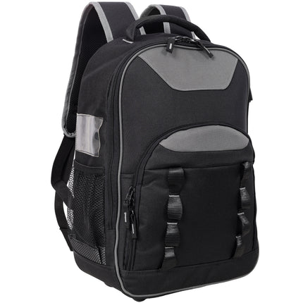 Oxford Cloth Multifunctional Tool Backpack, Heavy-Duty Tool Bag with Multiple Pockets for Electricians & Technicians