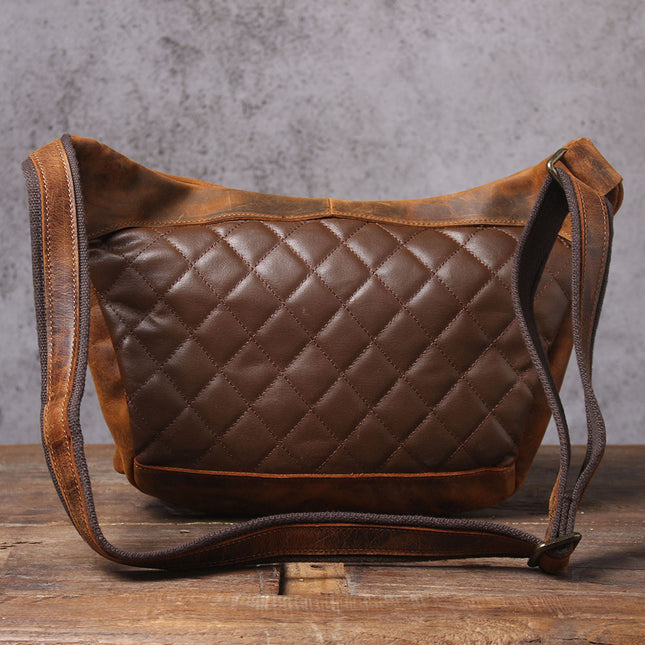 First Layer Cowhide Genuine Leather Large Capacity Waist Bag