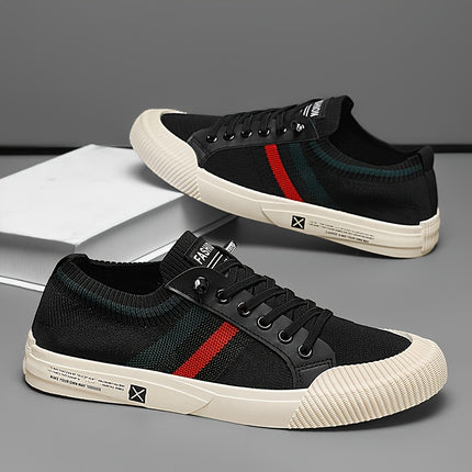 Men's Breathable Slip-On Skate Sneakers - Lightweight Casual Shoes for Outdoor, Daily Wear & Camping