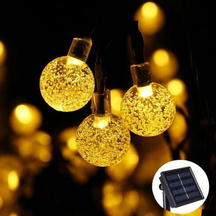 Crystal solar power of the led lamp string lights christmas lights solar garden outdoor decoration for christmas