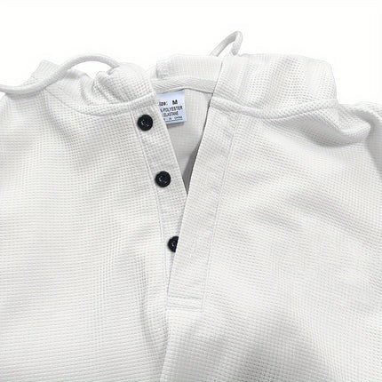 Men's Casual Sportswear Set - Hooded Long Sleeve Top & Joggers with Drawstring, Polyester Blend, Perfect for Spring/Fall Outdoor Activities